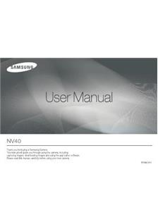 Samsung NV 40 manual. Camera Instructions.