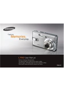 Samsung Digimax L 700 manual. Camera Instructions.