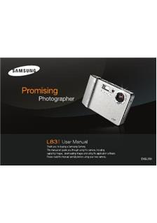 Samsung Digimax L 83 T manual. Camera Instructions.