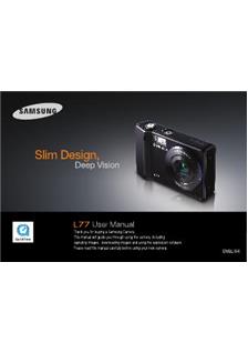 Samsung Digimax L 77 manual. Camera Instructions.