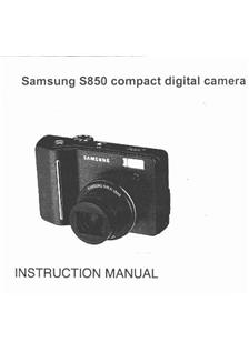 Samsung Digimax S 850 manual. Camera Instructions.