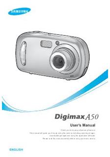 Samsung Digimax A 50 manual. Camera Instructions.