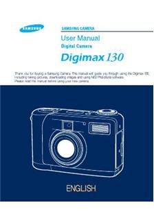 Samsung Digimax 130 manual. Camera Instructions.