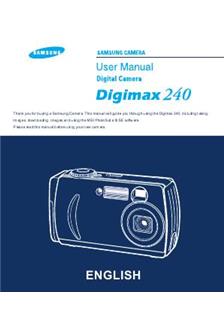 Samsung Digimax 240 manual. Camera Instructions.