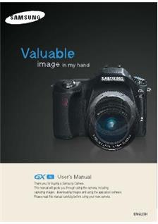 Samsung GX 1 L manual. Camera Instructions.