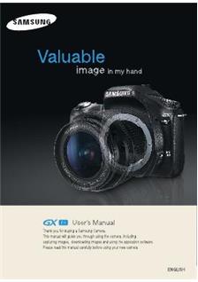 Samsung GX 1 S manual. Camera Instructions.