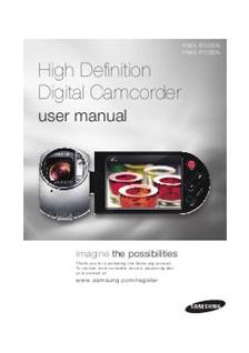 Samsung HMX R10 manual. Camera Instructions.