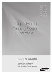 Samsung HT TZ 315 manual. Camera Instructions.