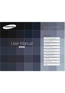 Samsung MV 800 manual. Camera Instructions.