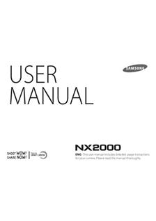 Samsung NX2000 manual. Camera Instructions.