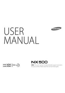 Samsung NX500 manual. Camera Instructions.