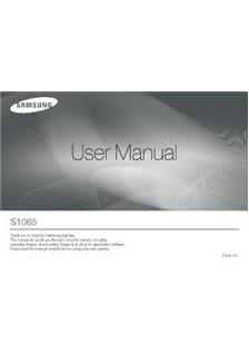 Samsung S 1065 manual. Camera Instructions.