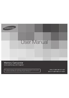 Samsung SMX F 700 manual. Camera Instructions.