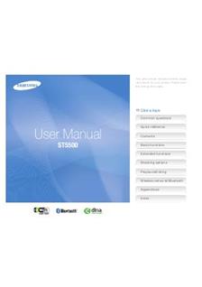 Samsung ST 5500 manual. Camera Instructions.