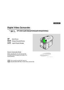 Samsung VP D 355 i manual. Camera Instructions.