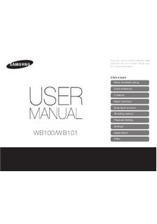 Samsung WB 100 manual. Camera Instructions.