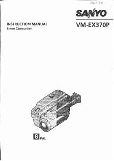 Sanyo VM EX 370 P manual. Camera Instructions.