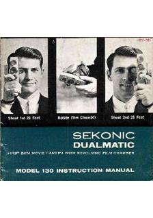 Sekonic Dualmatic manual. Camera Instructions.