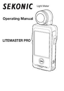 Sekonic L 478 series manual. Camera Instructions.