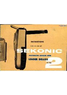 Sekonic L 36 Leader DeLuxe 2 manual. Camera Instructions.