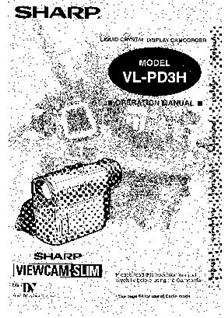 Sharp VL PD 3 H manual. Camera Instructions.