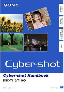 Sony Cyber-shot T110 manual. Camera Instructions.