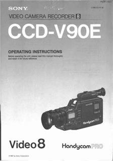 Sony CCD V 90 E manual. Camera Instructions.