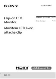 Sony CLM V55 manual. Camera Instructions.