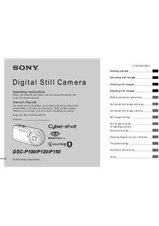 Sony Cyber-shot P100 manual. Camera Instructions.