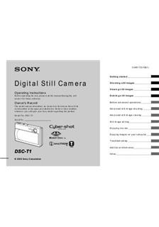 Sony Cyber-shot T1 manual. Camera Instructions.