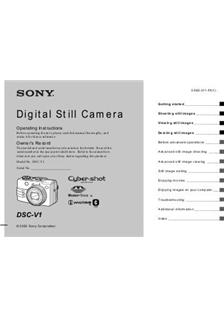 Sony Cyber-shot V1 manual. Camera Instructions.