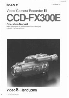Sony CCD FX 300 E manual. Camera Instructions.