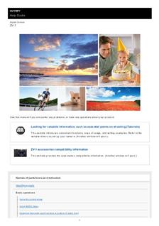 Sony ZV 1 manual. Camera Instructions.