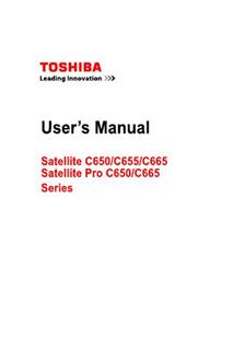Toshiba Satellite Pro C650 manual. Camera Instructions.