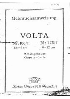 Zeiss Ikon Volta manual. Camera Instructions.