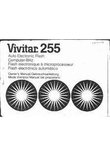 Vivitar 255 manual. Camera Instructions.