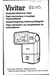 Vivitar 3500 manual. Camera Instructions.