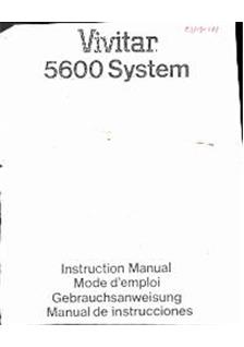 Vivitar 5600 manual. Camera Instructions.