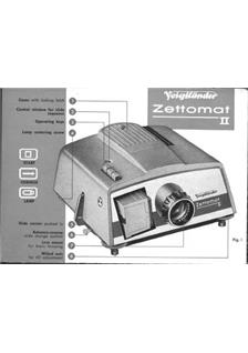 Voigtlander Zettomat manual. Camera Instructions.