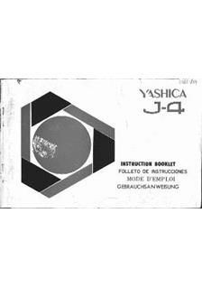 Yashica J 4 manual. Camera Instructions.