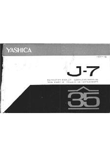 Yashica J 7 manual. Camera Instructions.