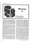 Mamiya C 3 manual. Camera Instructions.