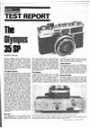 Olympus 35 SP manual. Camera Instructions.