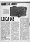 Leica M 5 manual. Camera Instructions.