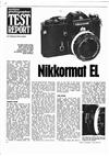 Nikon Nikkormat EL manual. Camera Instructions.