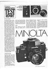 Minolta XM manual. Camera Instructions.