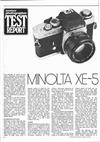 Minolta XE 5 manual. Camera Instructions.