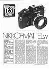 Nikon Nikkormat Elw manual. Camera Instructions.