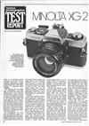 Minolta XG 2 manual. Camera Instructions.