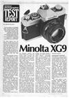 Minolta XG 9 manual. Camera Instructions.